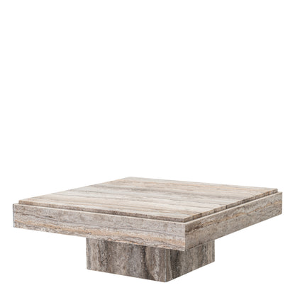 Square Travertine Coffee Table Sartoria | Cabothousefurniture.com