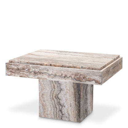 Travertine Side Table Sartoria | Cabothousefurniture.com