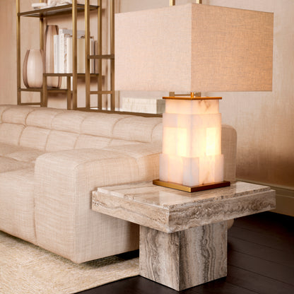 Travertine Side Table Sartoria | Cabothousefurniture.com
