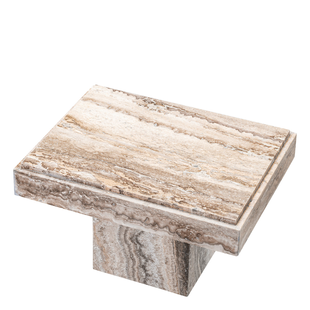 Travertine Side Table Sartoria | Cabothousefurniture.com