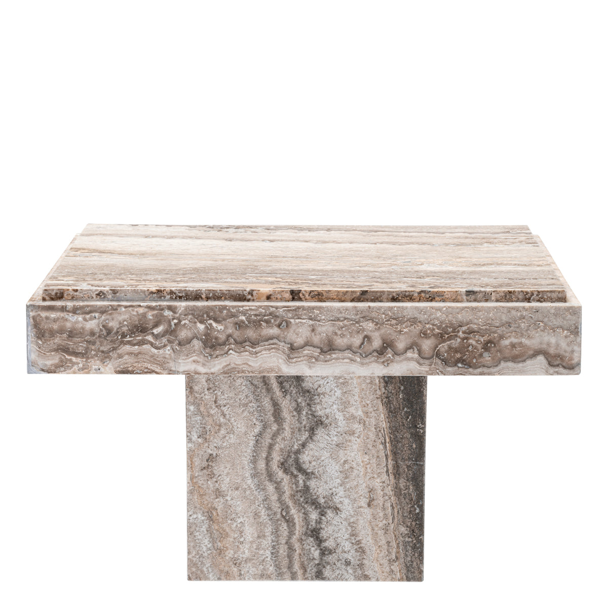 Travertine Side Table Sartoria | Cabothousefurniture.com