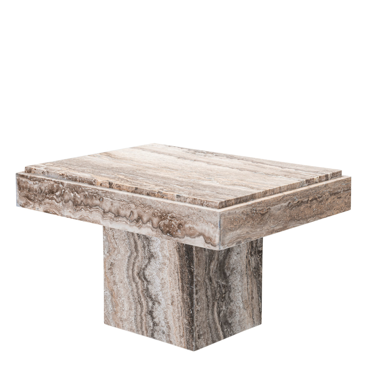 Travertine Side Table Sartoria | Cabothousefurniture.com