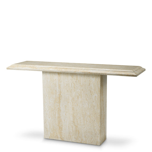 Travertine Outdoor Console Table Charles | Cabothousefurniture.com
