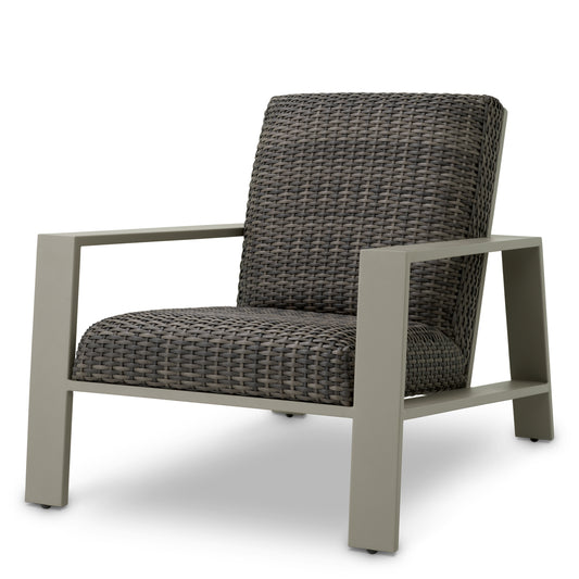 Gray Rattan Outdoor Chair Belle Vue