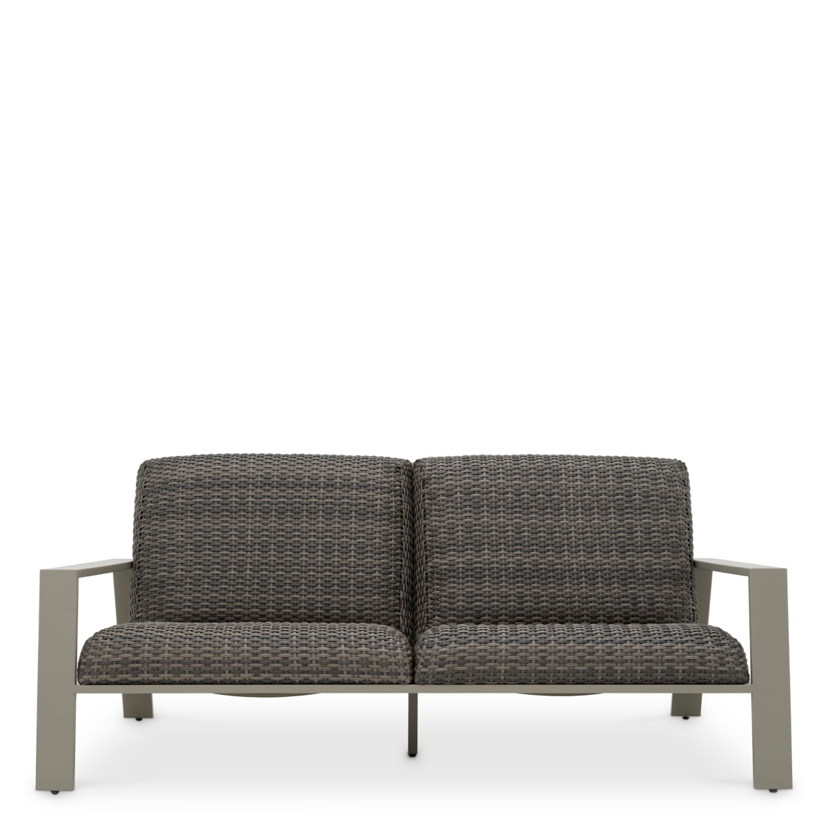 Gray Rattan Outdoor Sofa Belle Vue | Cabothousefurniture.com