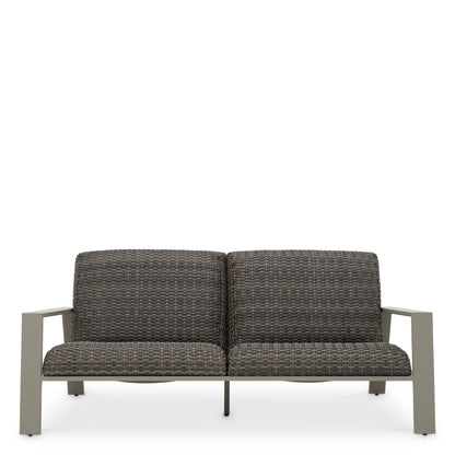 Gray Rattan Outdoor Sofa Belle Vue | Cabothousefurniture.com