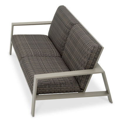 Gray Rattan Outdoor Sofa Belle Vue | Cabothousefurniture.com