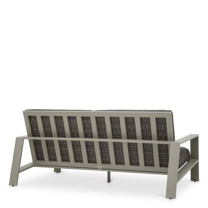 Gray Rattan Outdoor Sofa Belle Vue | Cabothousefurniture.com