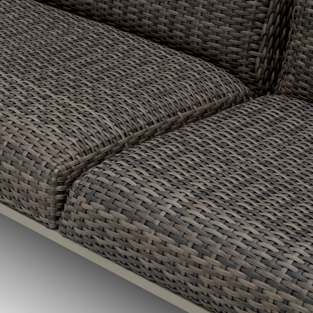 Gray Rattan Outdoor Sofa Belle Vue | Cabothousefurniture.com