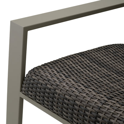 Gray Rattan Outdoor Sofa Belle Vue | Cabothousefurniture.com