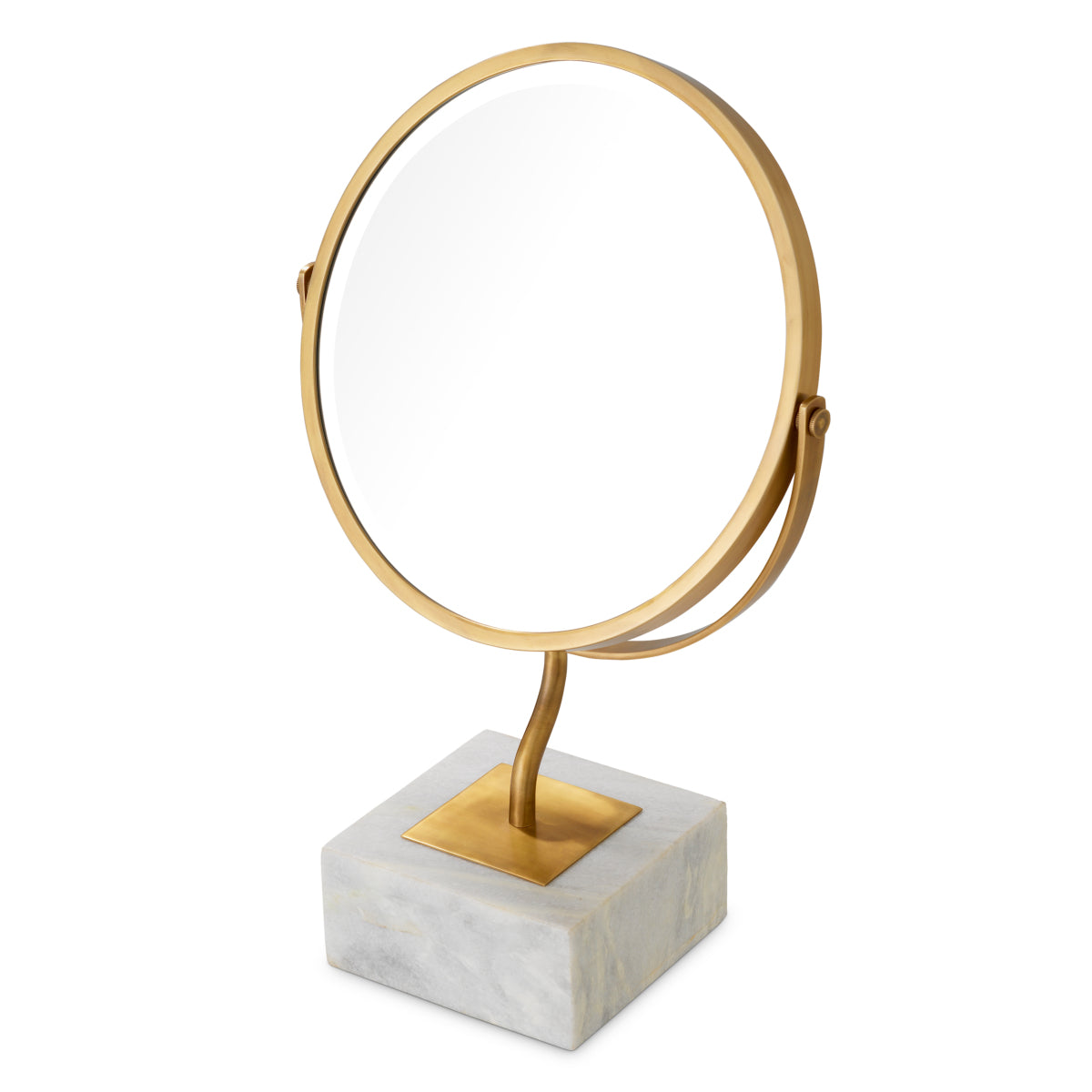 White Marble Table Mirror Jovanni | Cabothousefurniture.com