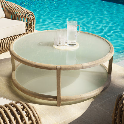 Glass Outdoor Coffee Table Anthony | Cabothousefurniture.com