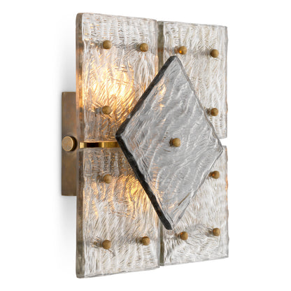 Geometric Glass Wall Lamp Hestia | Cabothousefurniture.com