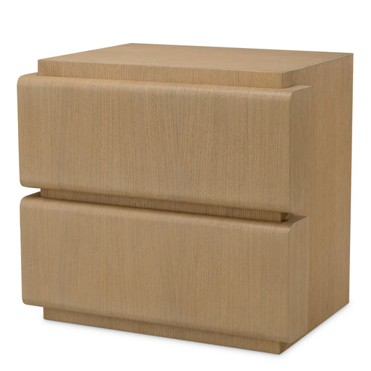 Natural Oak Veneer Nightstand Colston | Cabothousefurniture.com