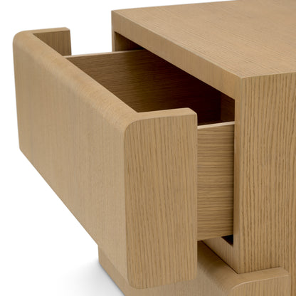 Natural Oak Veneer Nightstand Colston | Cabothousefurniture.com