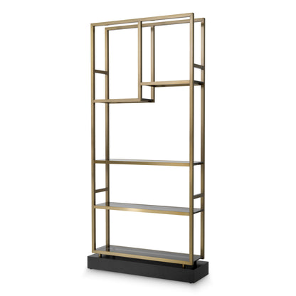 Brass Frame Glass Cabinet Corrado I | Cabothousefurniture.com