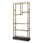 Brass Frame Glass Cabinet Corrado I | Cabothousefurniture.com