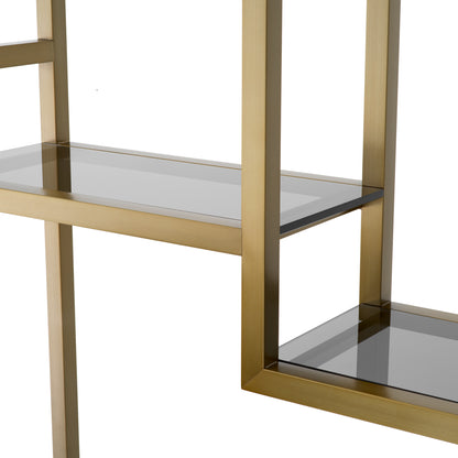 Brass Frame Glass Cabinet Corrado I | Cabothousefurniture.com