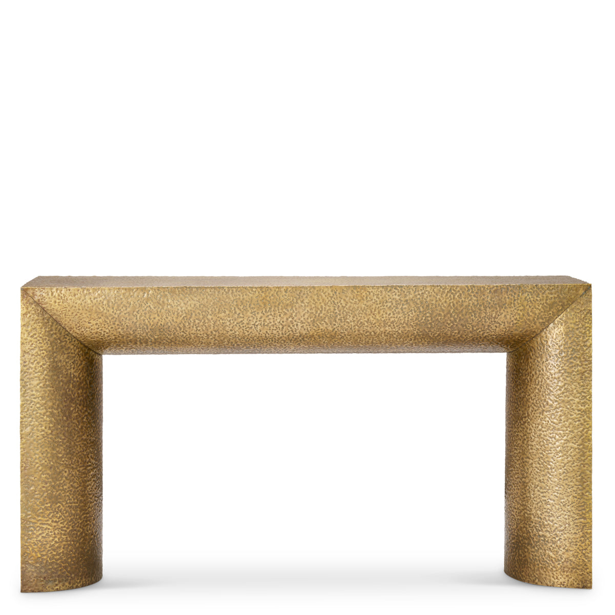 Gold Hammered Console Table Drayton | Cabothousefurniture.com