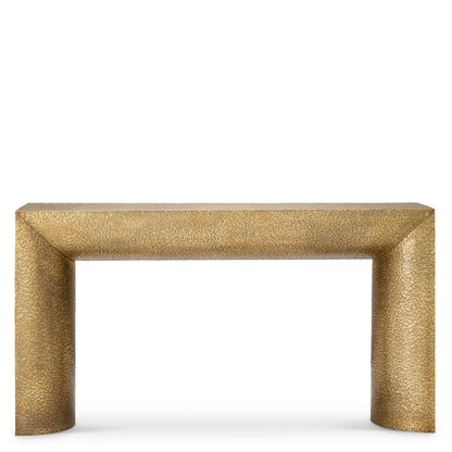Gold Hammered Console Table Drayton | Cabothousefurniture.com