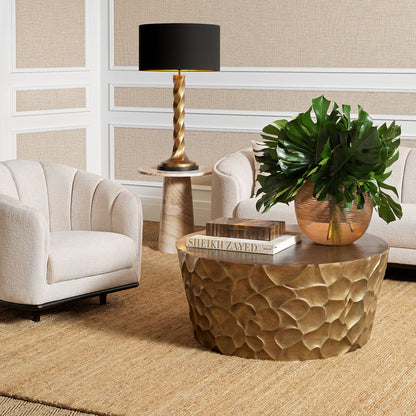 Vintage Brass Coffee Table Fiorentino