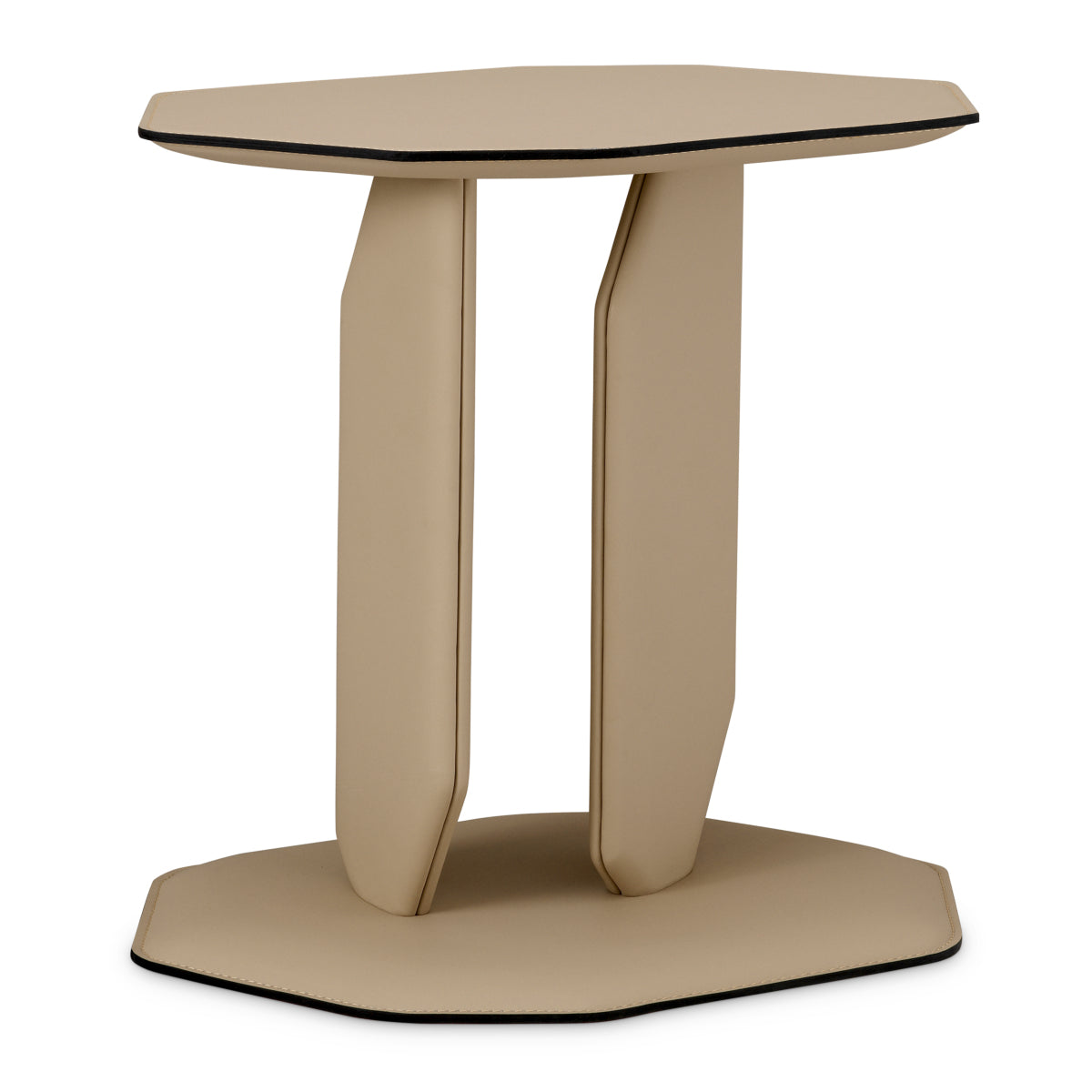 Leather Wrapped Side Table Maurizio