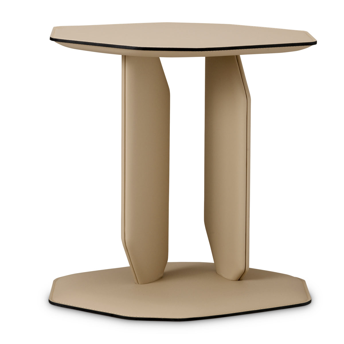 Leather Wrapped Side Table Maurizio