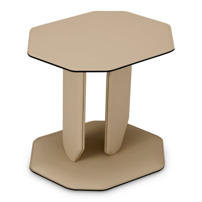 Leather Wrapped Side Table Maurizio