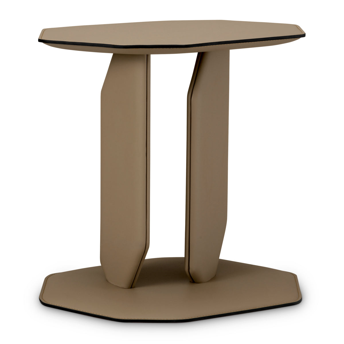 Leather Wrapped Side Table Maurizio