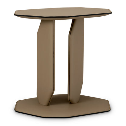 Leather Wrapped Side Table Maurizio