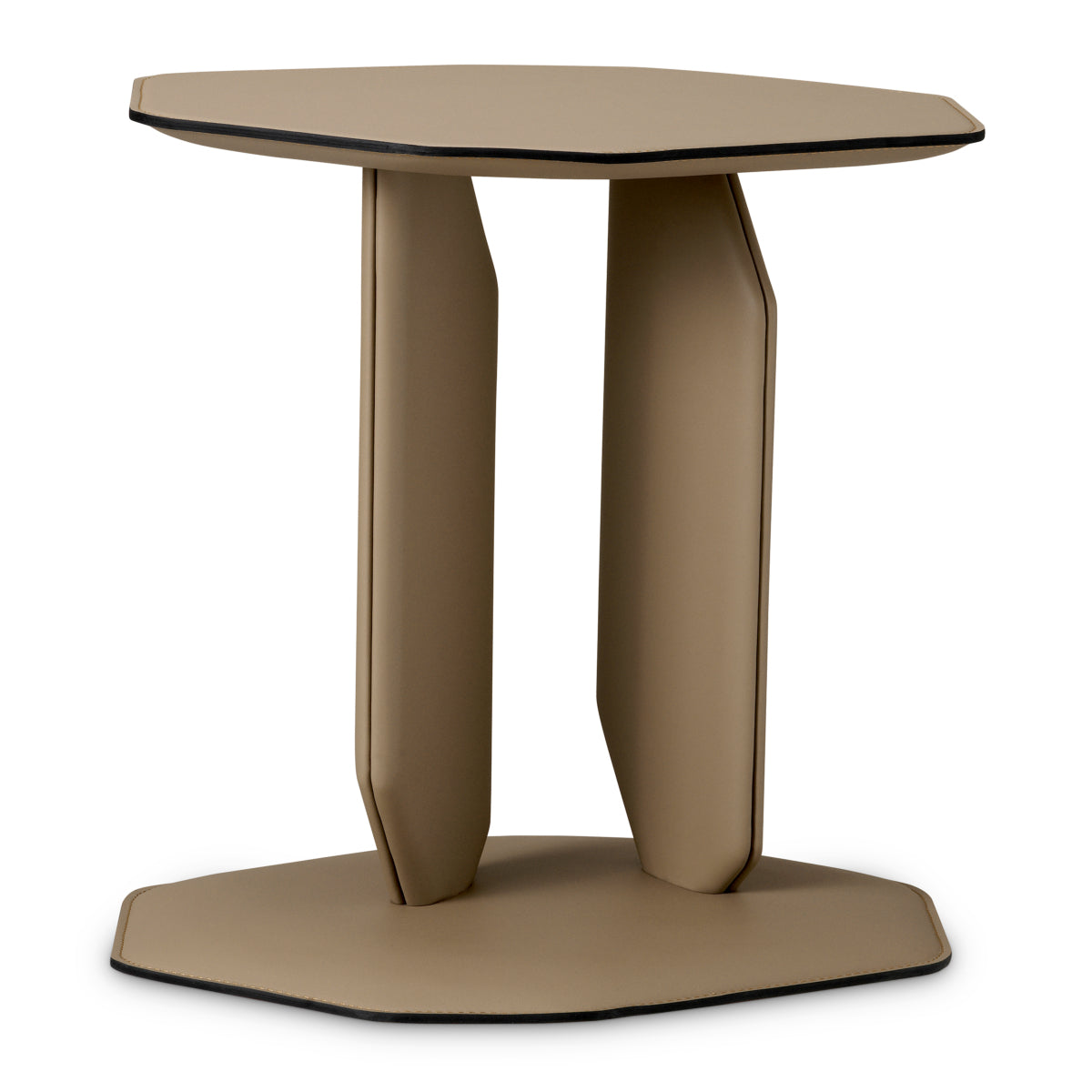 Leather Wrapped Side Table Maurizio