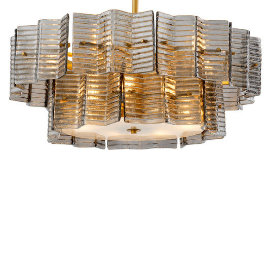 Ribbed Glass Chandelier Silvano | Cabothousefurniture.com