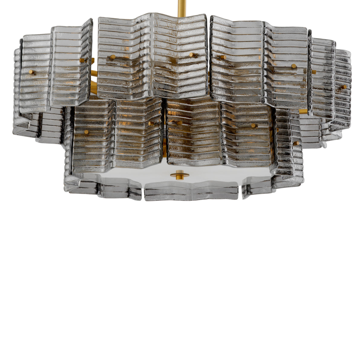 Ribbed Glass Chandelier Silvano | Cabothousefurniture.com