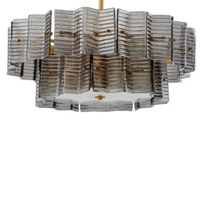 Ribbed Glass Chandelier Silvano | Cabothousefurniture.com