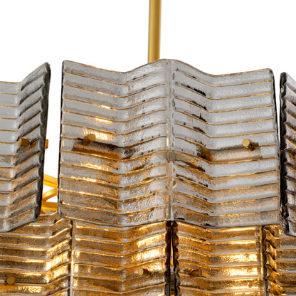 Ribbed Glass Chandelier Silvano | Cabothousefurniture.com