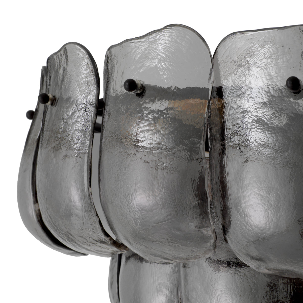 Thick Glass Metal Chandelier Gustave | Cabothousefurniture.com