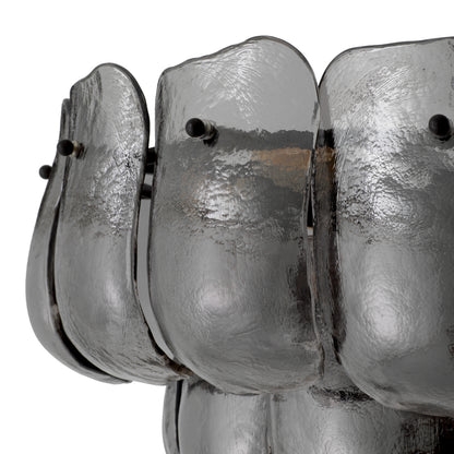 Thick Glass Metal Chandelier Gustave | Cabothousefurniture.com