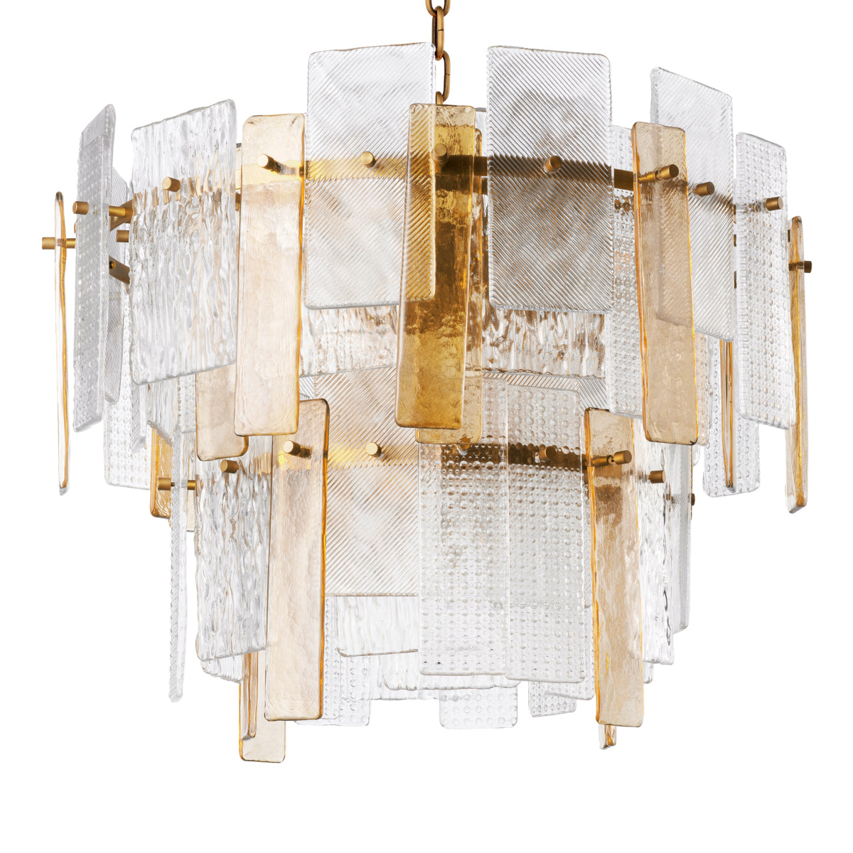 Textured Glass Chandelier Cassiano | Cabothousefurniture.com