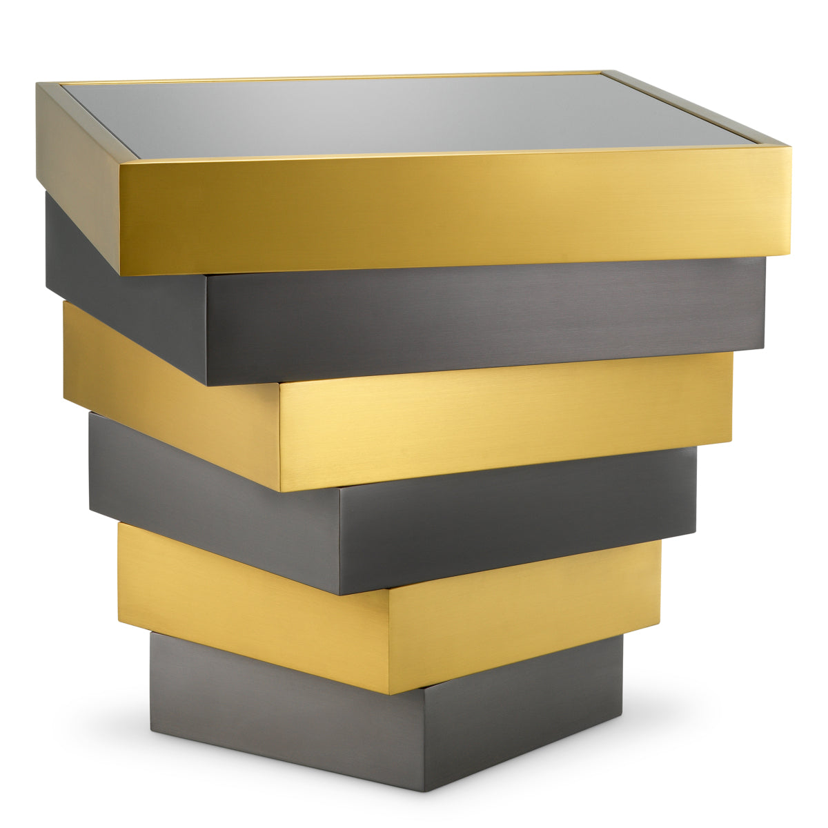 Smoke Glass Side Table Zamora | Cabothousefurniture.com