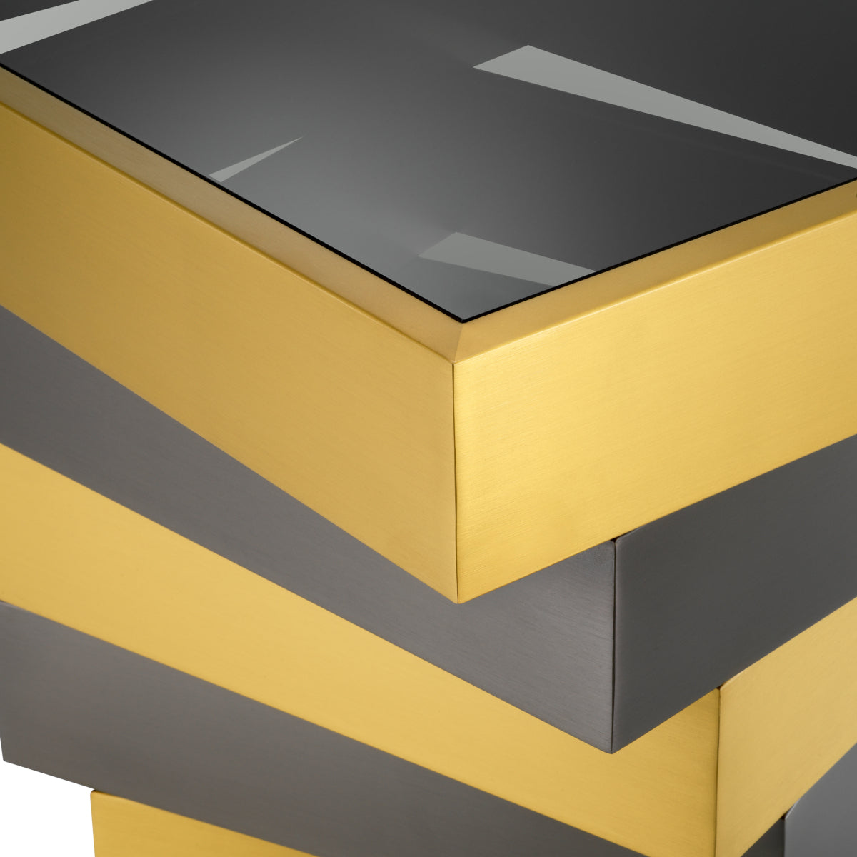 Smoke Glass Side Table Zamora | Cabothousefurniture.com