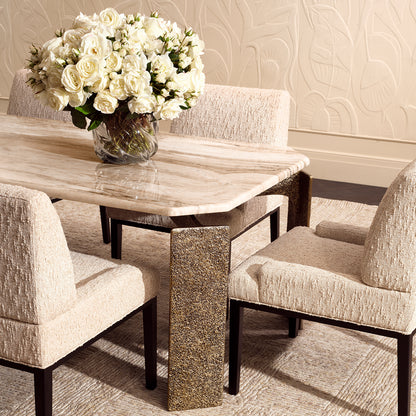 Marble Brass Dining Table Bodega | Cabothousefurniture.com
