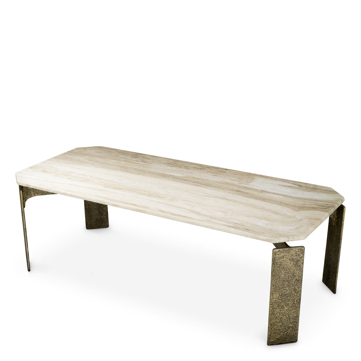 Marble Brass Dining Table Bodega | Cabothousefurniture.com