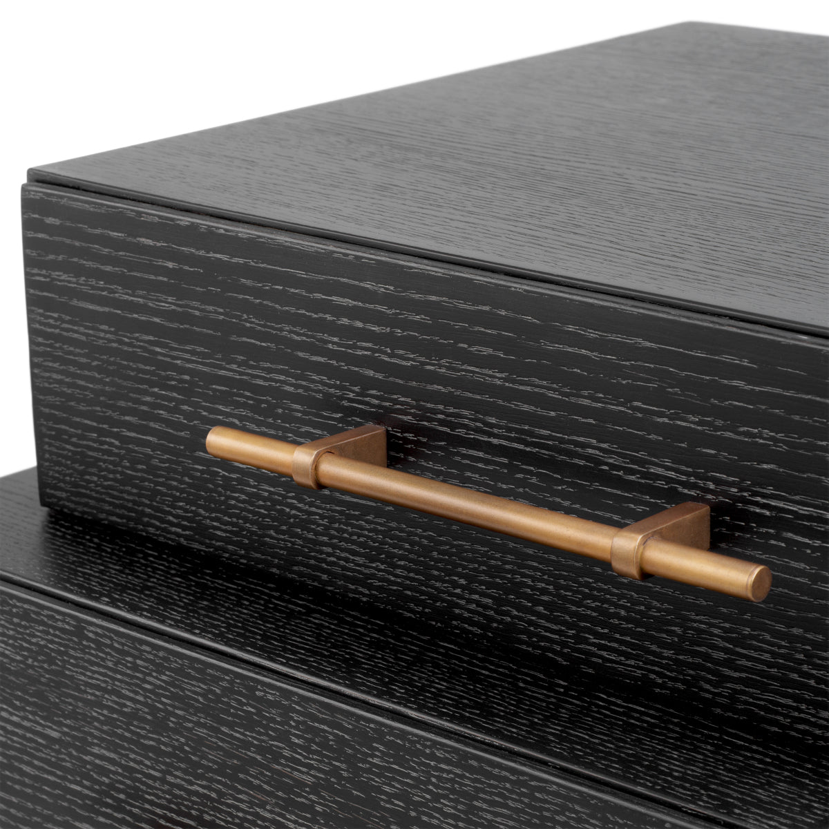 Black Oak 3-Drawer Nightstand Evendale