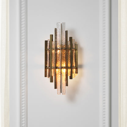 Glass Panel Wall Lamp Leonora | Cabothousefurniture.com