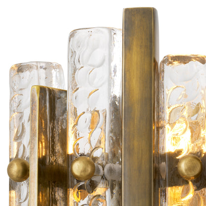 Glass Panel Wall Lamp Leonora | Cabothousefurniture.com