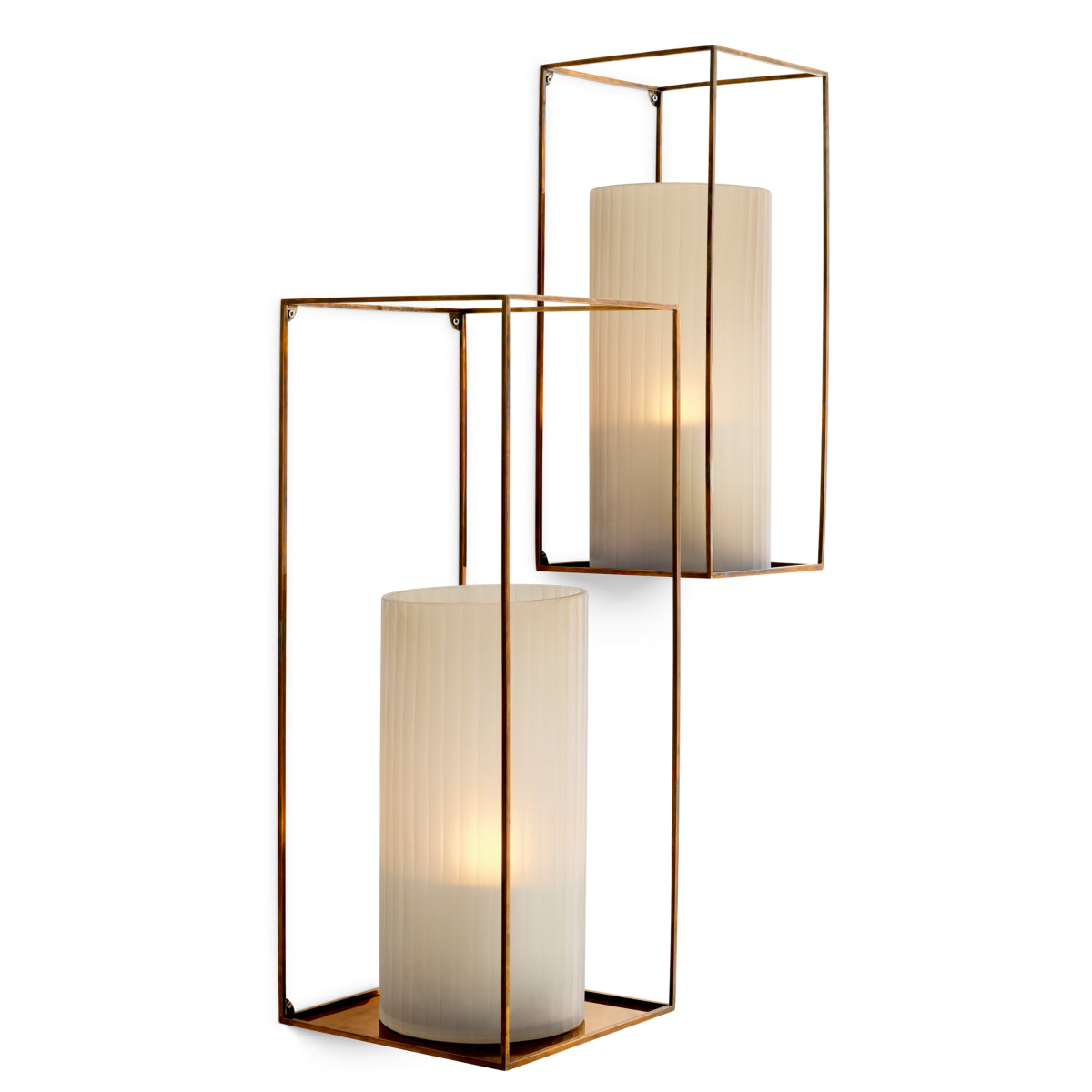 Vintage Wall Rack Set (2) Deco