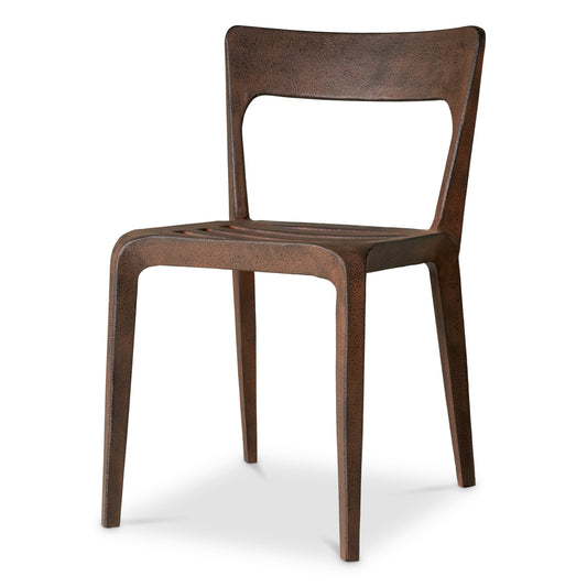 Oxidized Aluminum Dining Chair Quentin