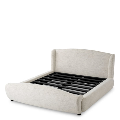 Off-White Upholstered Bed Frame Mellory | Cabothousefurniture.com
