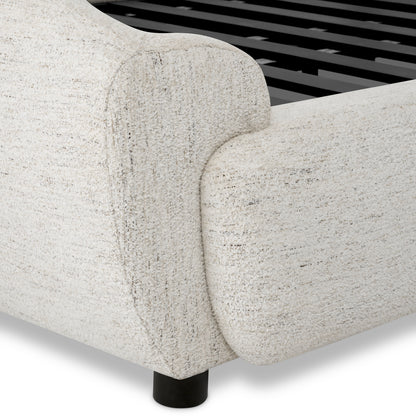 Off-White Upholstered Bed Frame Mellory | Cabothousefurniture.com