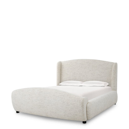 Off-White Upholstered Bed Frame Mellory | Cabothousefurniture.com